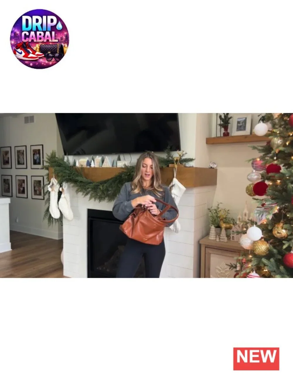 Women's Hobo Handbag with Tassel Charm - Vegan Leather Shoulder Bag for Women